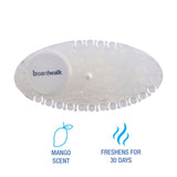 Boardwalk Curve Air Freshener, Mango, Solid, Clear, 10/Box