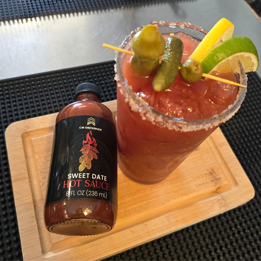 CW Dressings Sweet Date Hot Sauce, Date-Sweetened with Cayenne & Guajillo, 8 oz