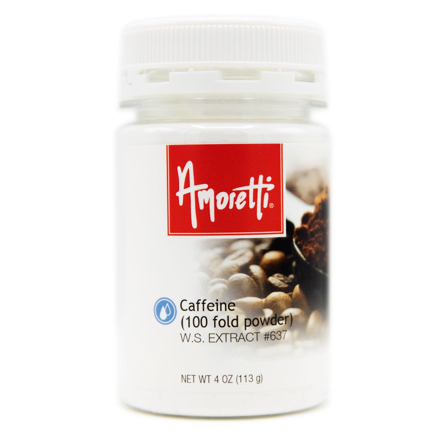 Amoretti - Caffeine Extract Powder Water Soluble 2 oz - Highly Concentrated & Perfect For Pastry, Savory, Brewing, and more, Preservative Free, Vegan