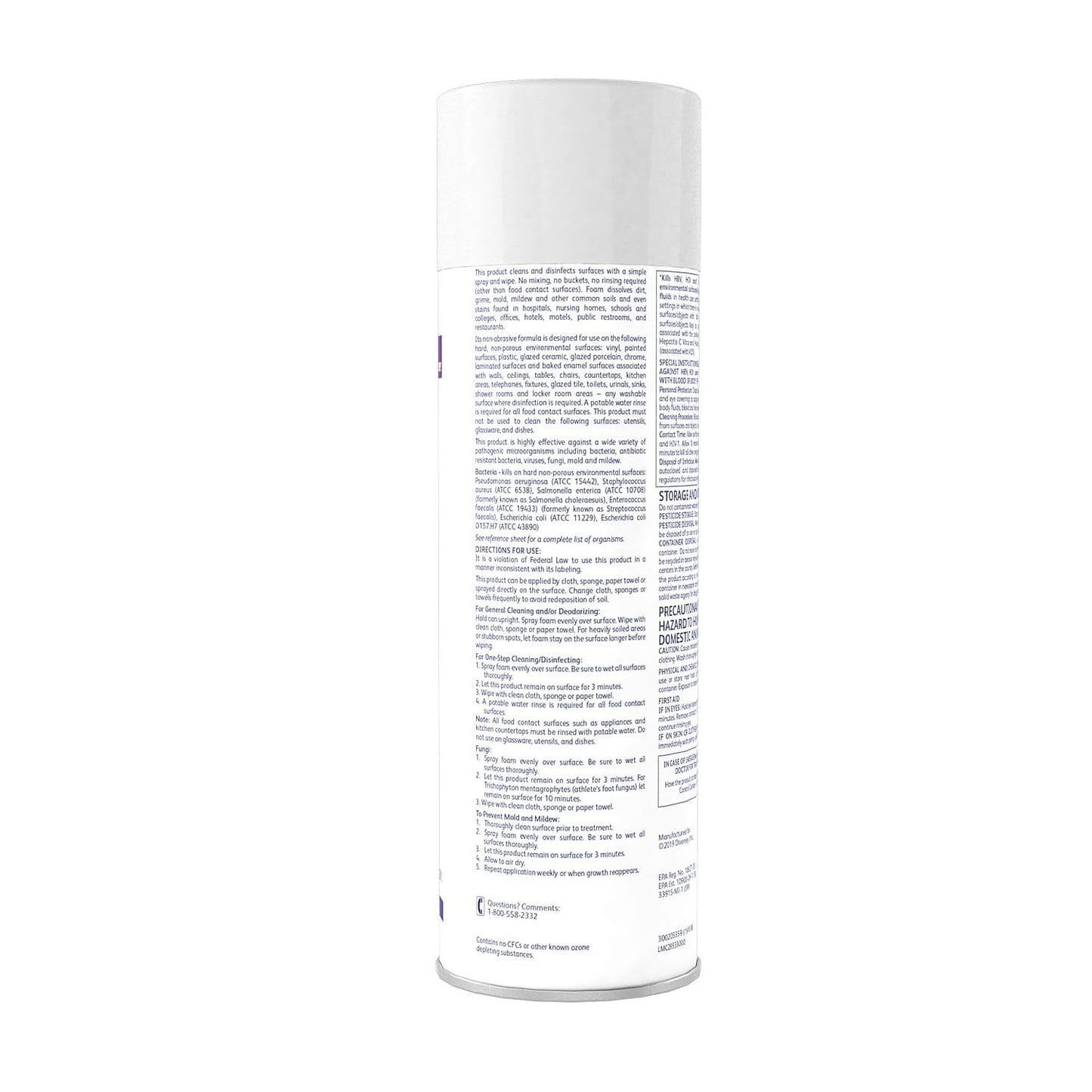 Diversey Envy Foaming Disinfectant Cleaner, Lavender Scent, 19 Oz Aerosol Spray