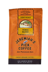 Jeremiah's Pick Coffee Kona Blend Ground Coffee, 10 Ounce Bag
