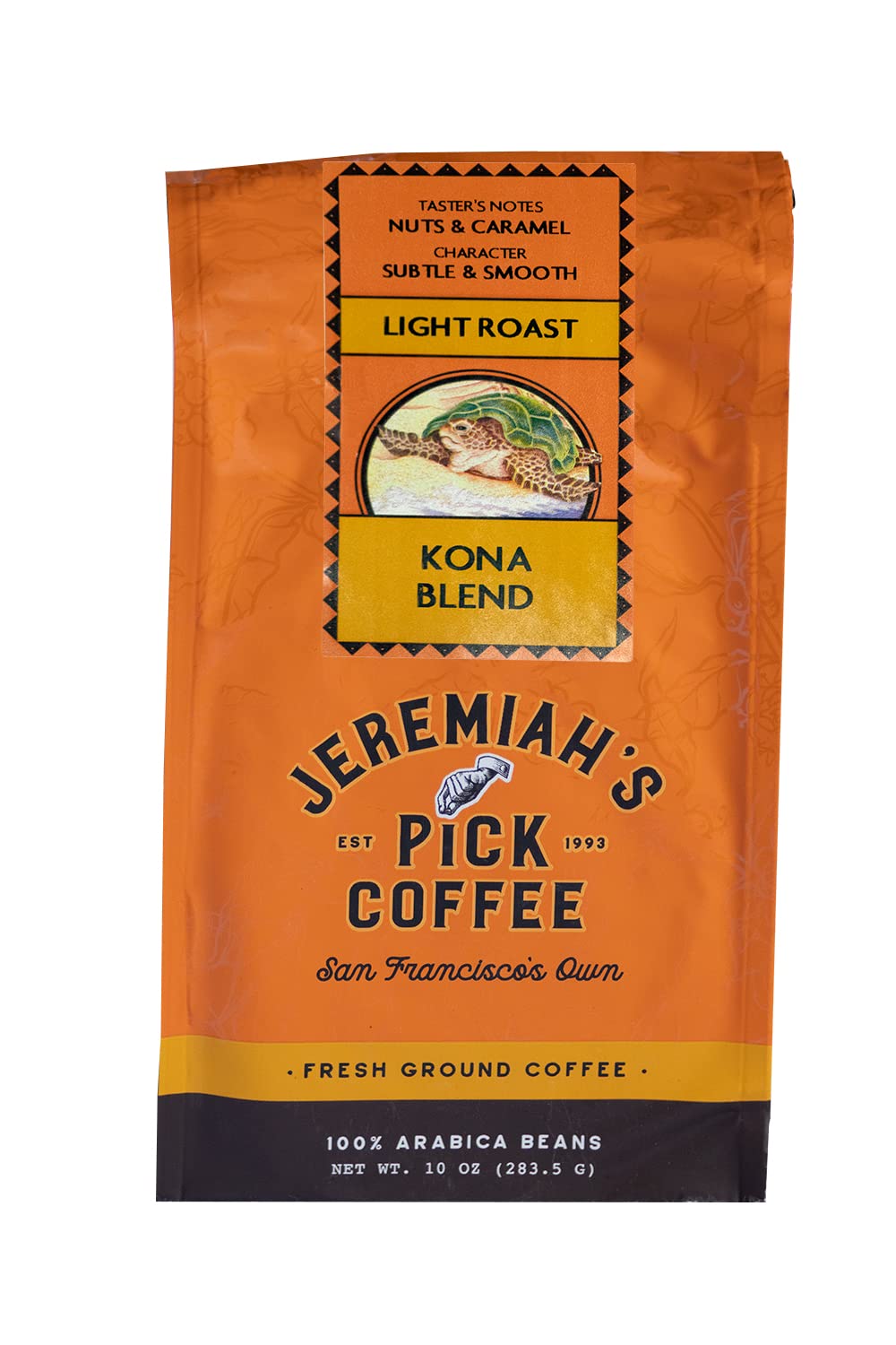 Jeremiah's Pick Coffee Kona Blend Ground Coffee, 10 Ounce Bag
