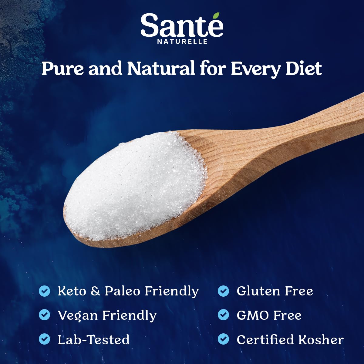 Sante Naturelle Celtic Salt Organic Fine Ground - 1.1lb (18oz) Pack of 3, Unrefined Organic French Sea Salt, Rich in 82+ Minerals Salt, 100% Natural