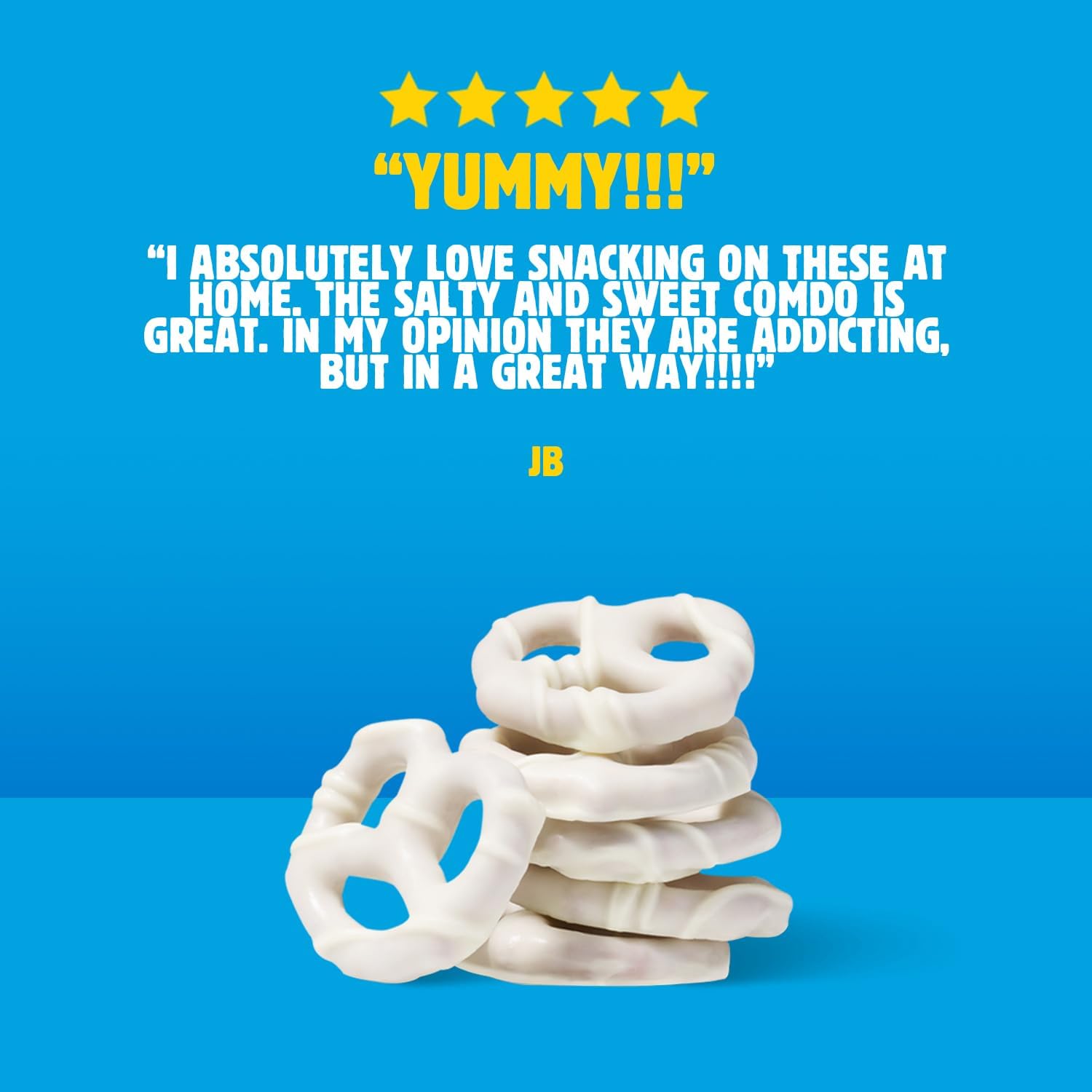 Flipz White Fudge Covered Pretzels - Pack of 3-5 oz Bags - Perfect for Snacking on the go and Stocking the Pantry - Classic Taste Everyone is Sure