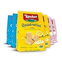 Loacker Quadratini Fruity Variety Pack Wafer Cookies LARGE - Mix of Lemon, Vanilla, and Raspberry Yogurt - Premium Crispy Bite Size Wafers - LARGE