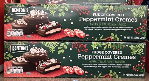 Benton's Fudge Covered Peppermint Cremes 8.25oz 234g (Two Boxes)