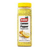 Badia Lemon Pepper, 1.5 Pound (Pack of 6) - Zesty Citrus & Black Pepper Blend for Seafood, Chicken, Meat & Vegetables