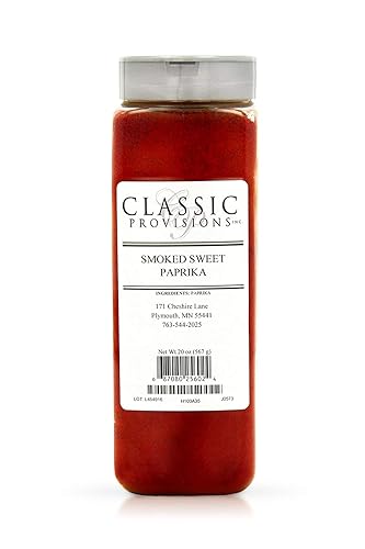 Classic Provisions Spices Rich in Flavor for Spanish Cuisine Fish Meat BBQ Sauce and More, Paprika, Smoked Sweet, 20 Ounce