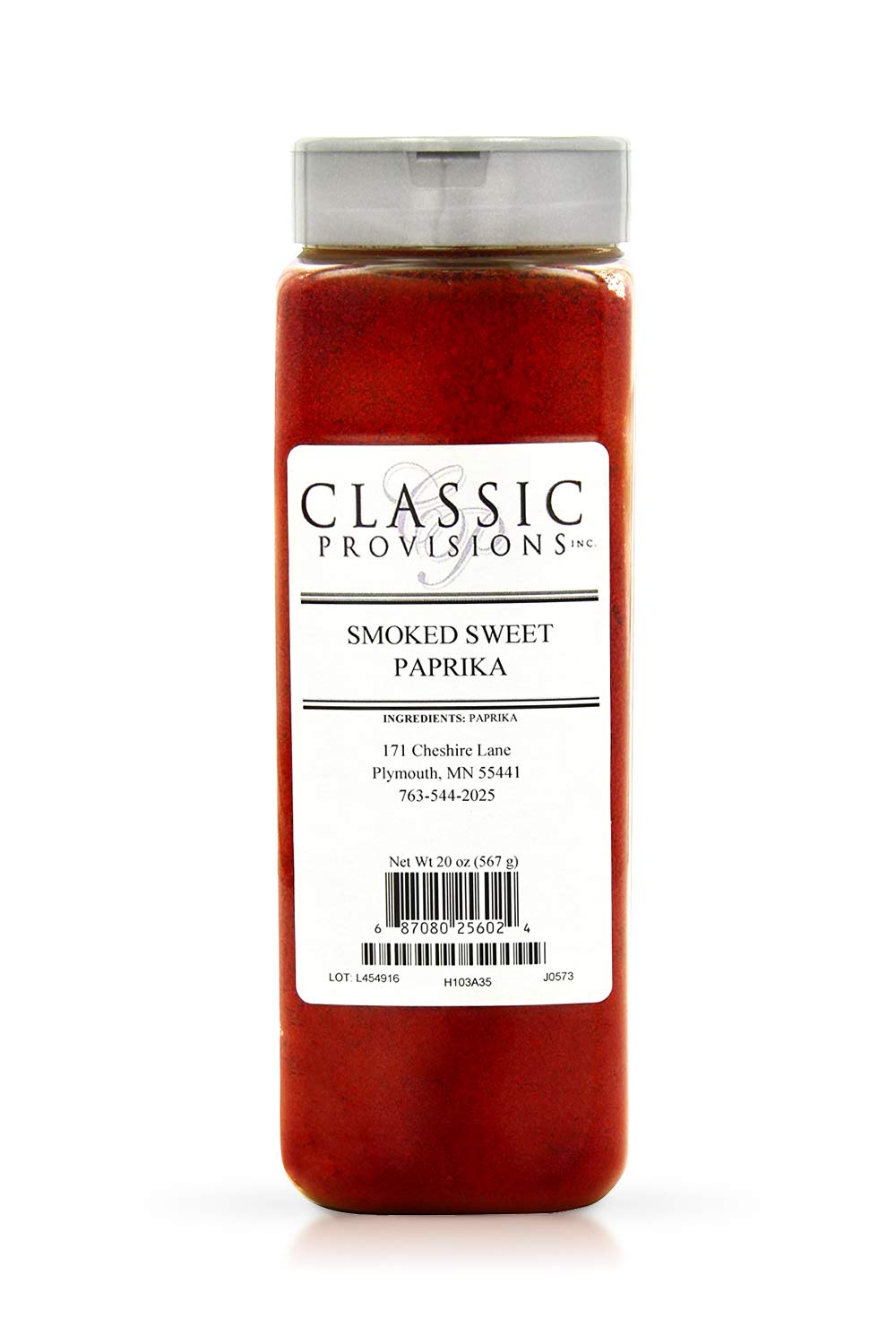 Classic Provisions Spices Rich in Flavor for Spanish Cuisine Fish Meat BBQ Sauce and More, Paprika, Smoked Sweet, 20 Ounce