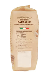 Pastificio Bragagnolo, Farfalle 831 Bronze-Drawn, 100% Italian Pasta, Made with Durum Wheat Semolina Flour, Non GMO (1 Pound Bag) - Consistently al