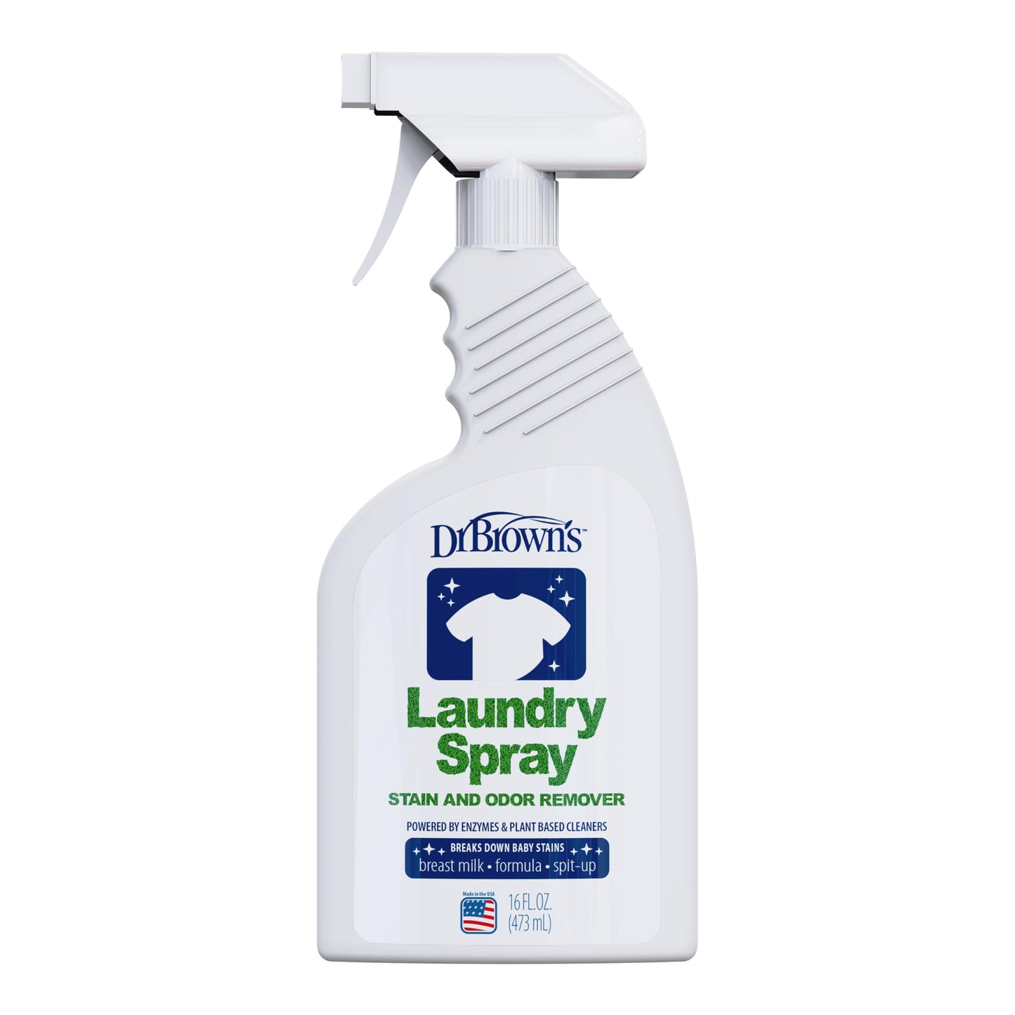 Dr. Brown's Laundry Spray Stain and Odor Remover for Baby Clothes, Hypoallergenic, Fragrance-Free, 16 fl oz, 1 Pack