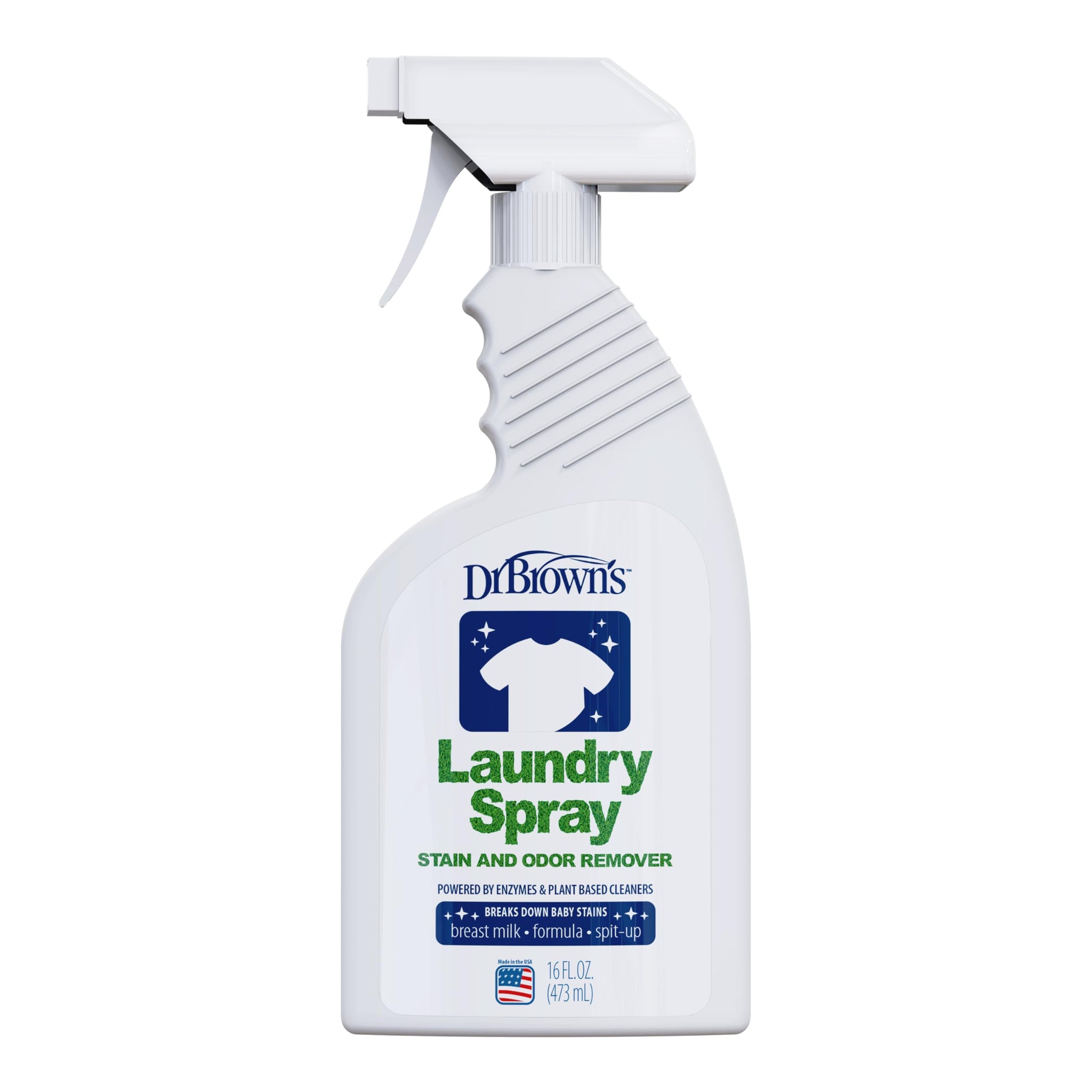 Dr. Brown's Laundry Spray Stain and Odor Remover for Baby Clothes, Hypoallergenic, Fragrance-Free, 16 fl oz, 1 Pack