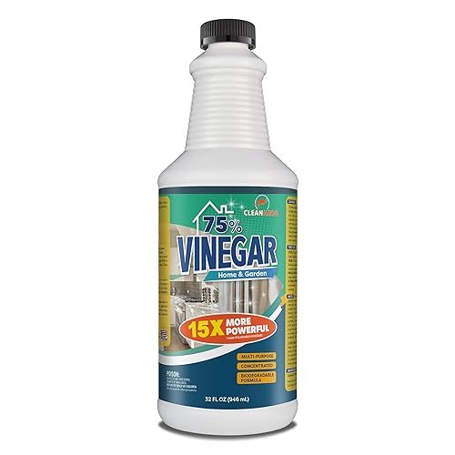 Cleanaroo 75 Percent Concentration Vinegar, All-Natural Multipurpose General Cleaner, 32 Fl Oz