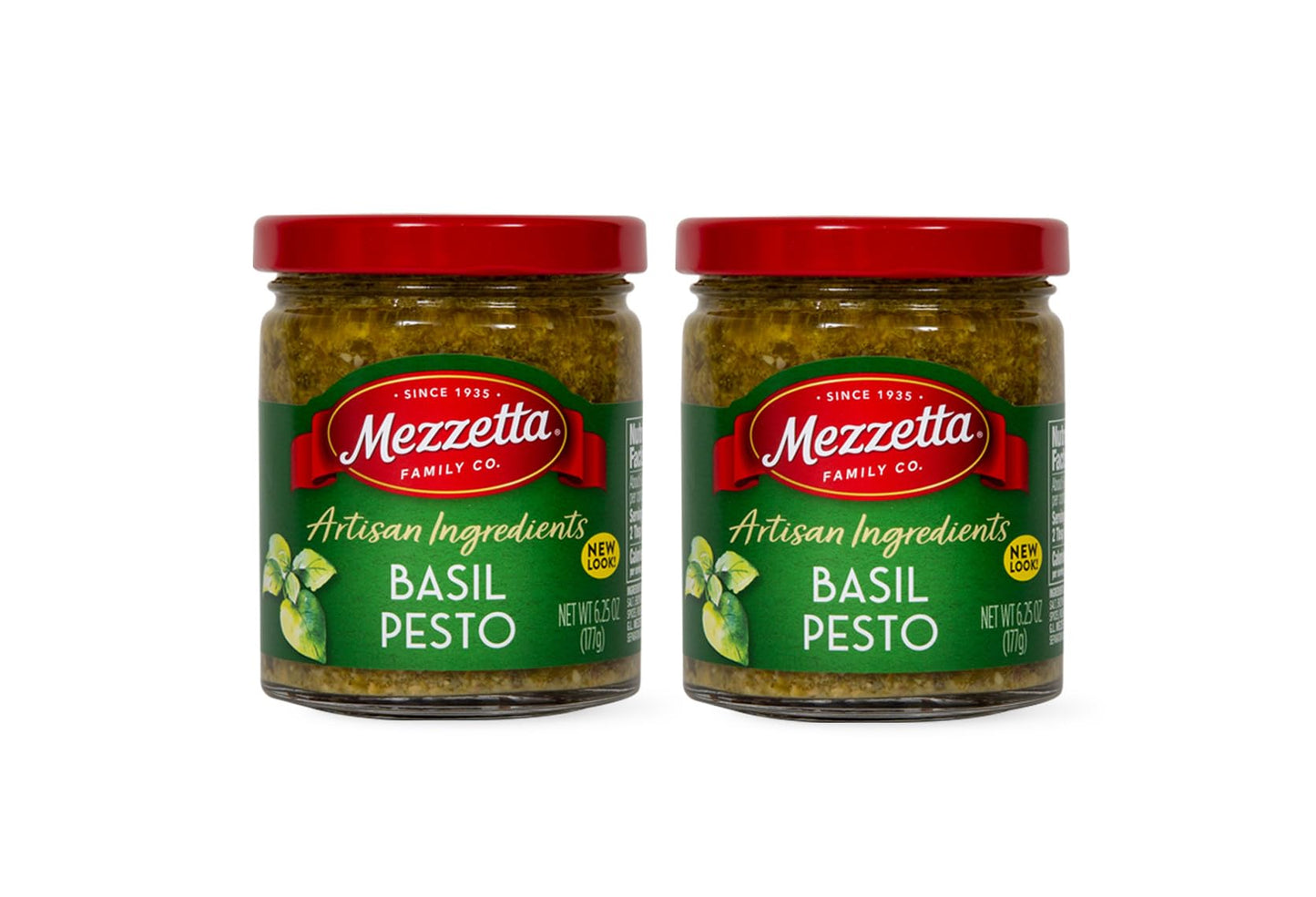 Mezzetta Artisan Ingredients Basil Pesto 6.25 Ounce Jar - Traditional Italian Pesto alla Genovese with Fresh Basil, Parmesan & Pine Nuts - Rich
