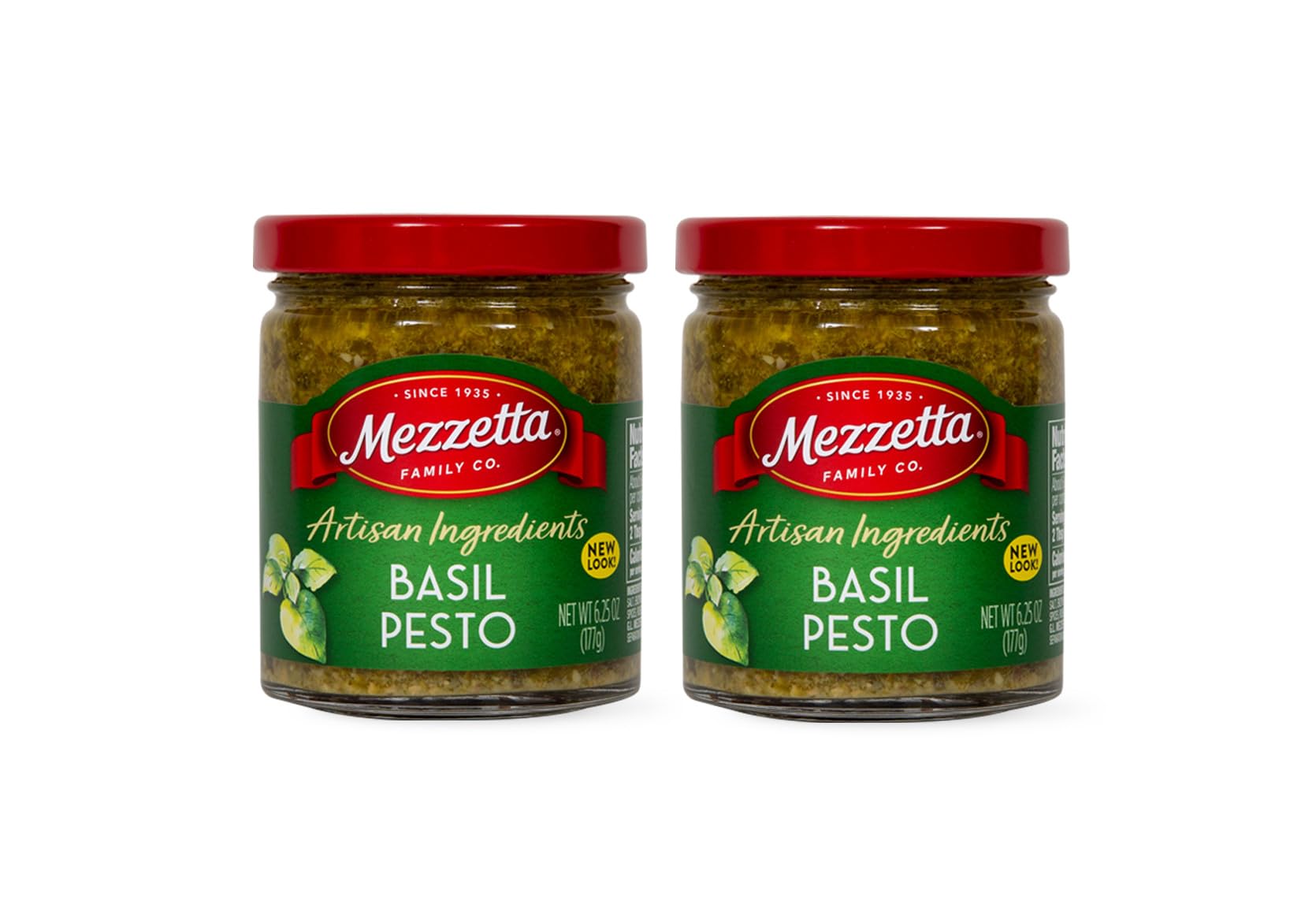 Mezzetta Artisan Ingredients Basil Pesto 6.25 Ounce Jar - Traditional Italian Pesto alla Genovese with Fresh Basil, Parmesan & Pine Nuts - Rich