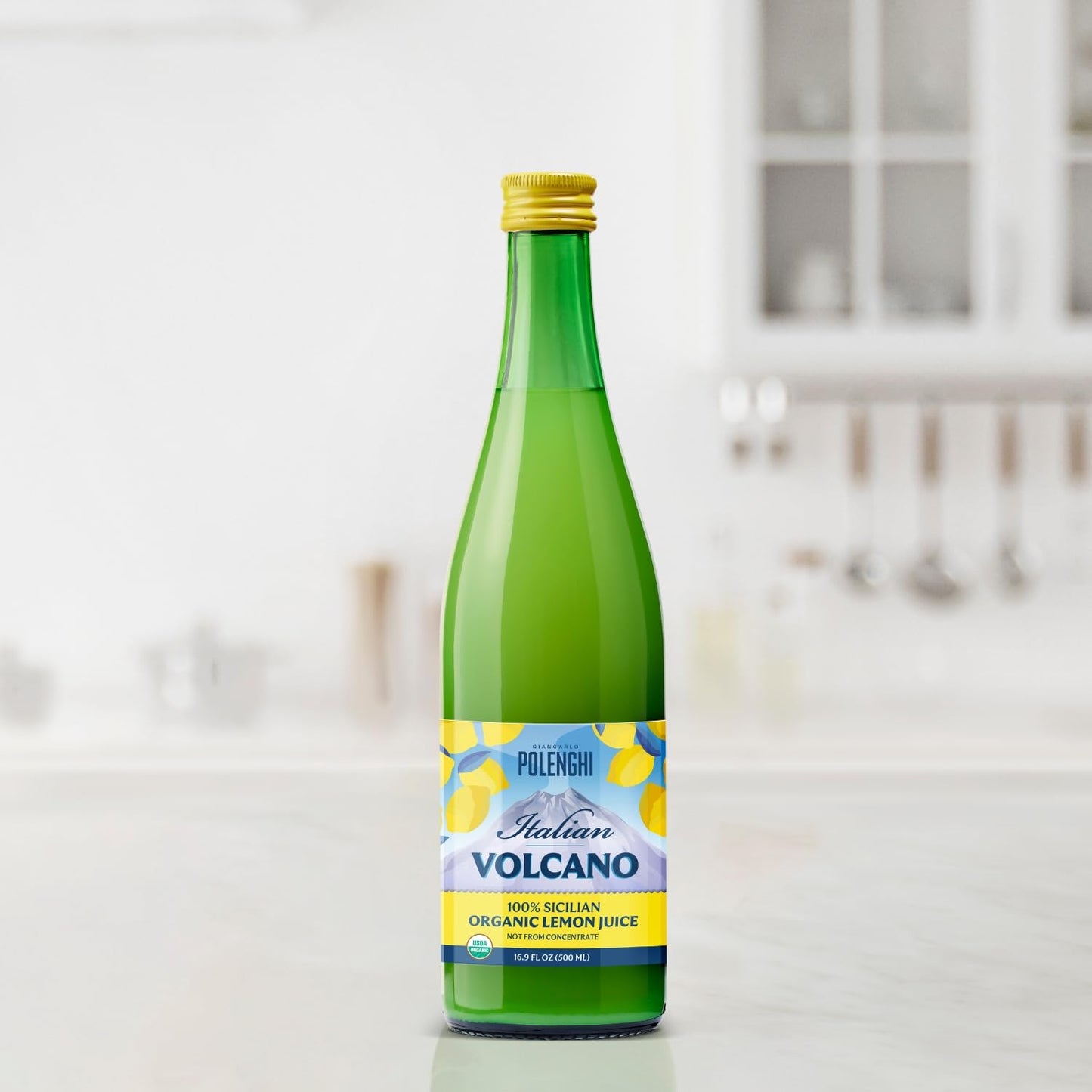 Italian Volcano Lemon Juice 500 ml (16.9 Fl Oz (Pack of 2))