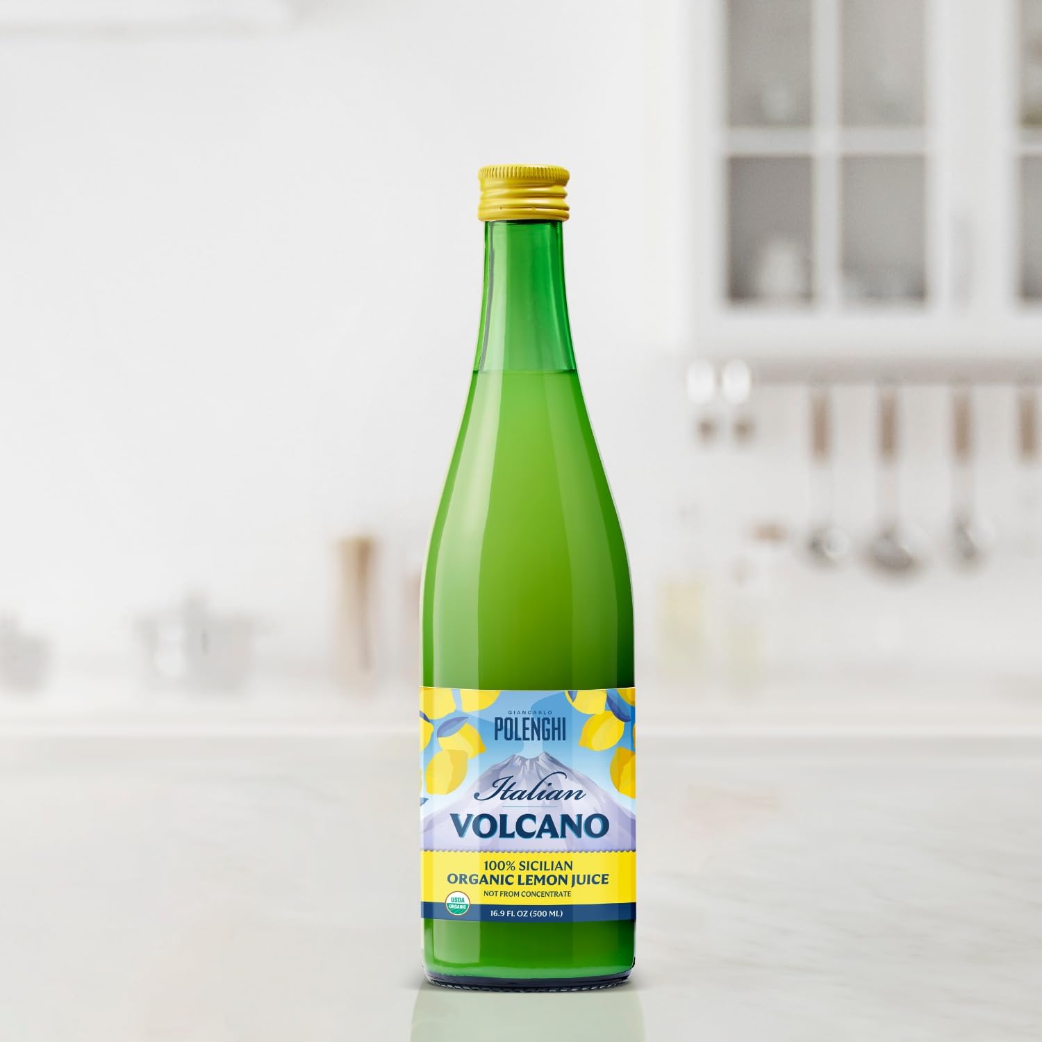 Italian Volcano Lemon Juice 500 ml (16.9 Fl Oz (Pack of 2))