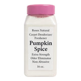 Roses Natural Carpet Deodorizer Powder - Pumpkin Spice Scent, Long-Lasting Odor Eliminator, Plant-Based & Pet Safe, Easy to Vacuum, Fall Home