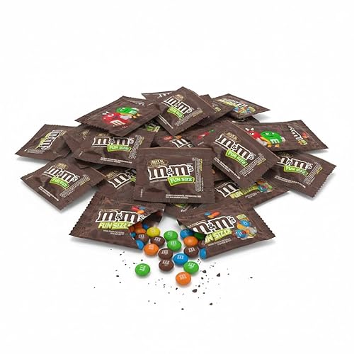 ASSORTIT X M&M Original Milk Chocolate Fun Size Packs American Candy 1.5 Lb Bulk Party Mix Wholesale Pantry Bag (24 Oz)