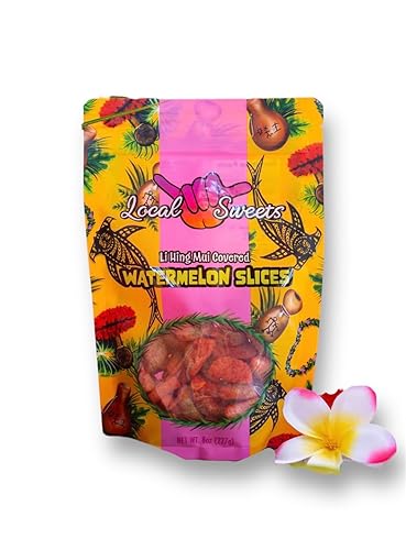 Local Sweets Li Hing Mui Watermelon Slices, Hawaiian Candy (8.0, Ounces)