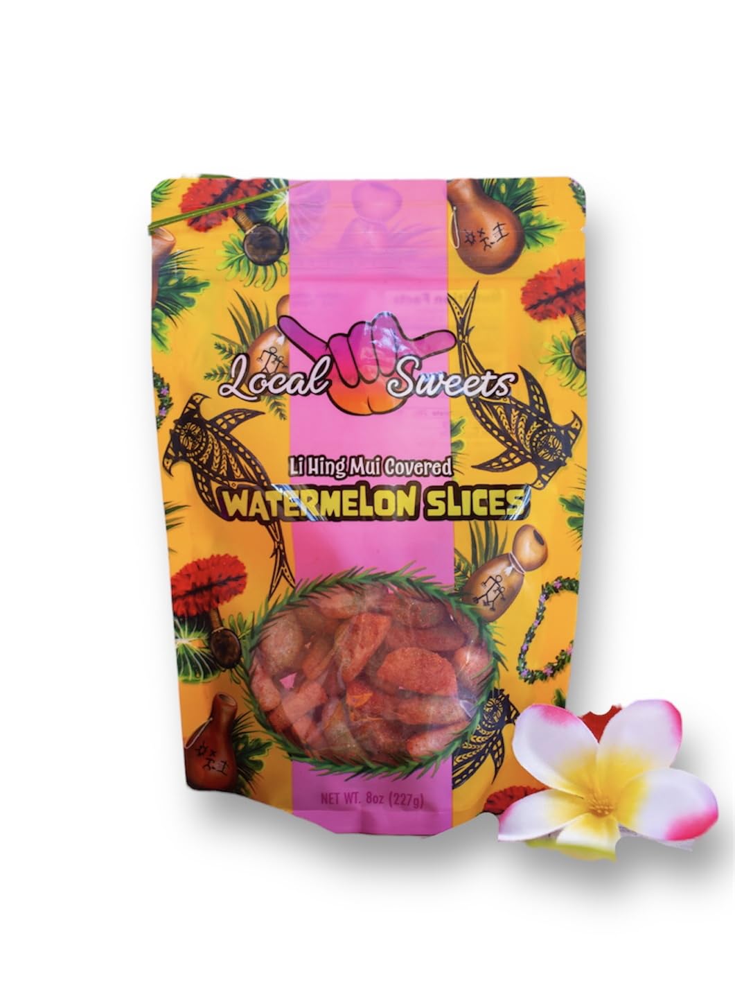 Local Sweets Li Hing Mui Watermelon Slices, Hawaiian Candy (8.0, Ounces)
