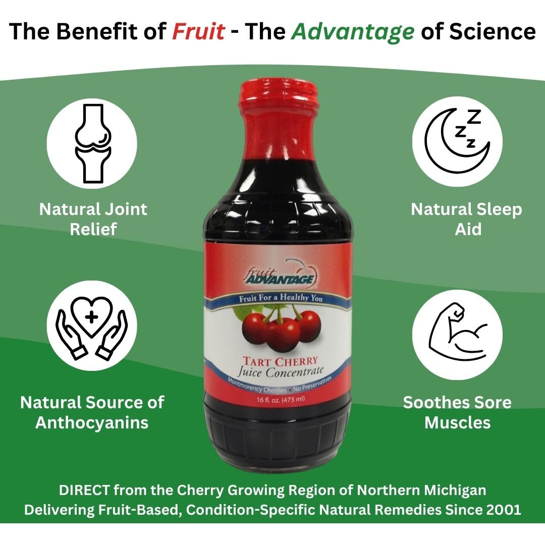 Unsweetened Tart Cherry Juice Concentrate, Traverse Bay Farms, (16 Fl Oz (1-Pack))
