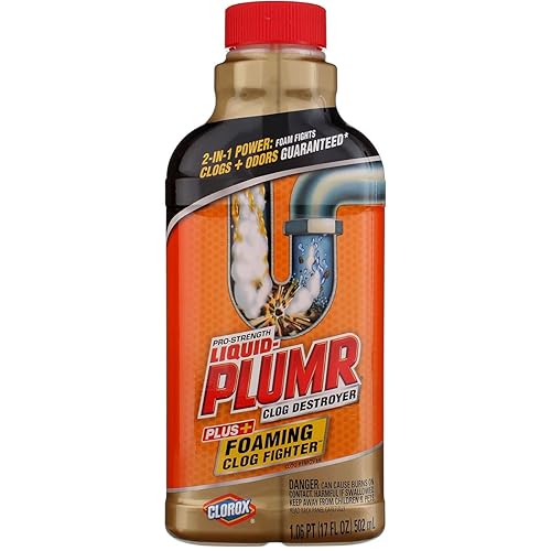 Liquid Plumber Clog Destroyer with Foaming Clog Fighter - 17 Ounces