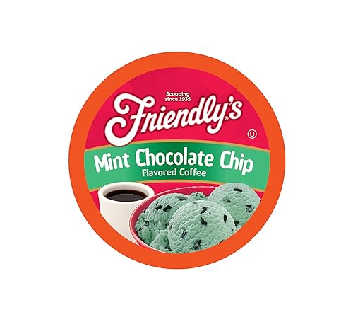 friendly's Flavored Ice Cream Coffee Pods, Compatible with Keurig K Cup Brewers (Mint Chocolate Chip, 12 Count)