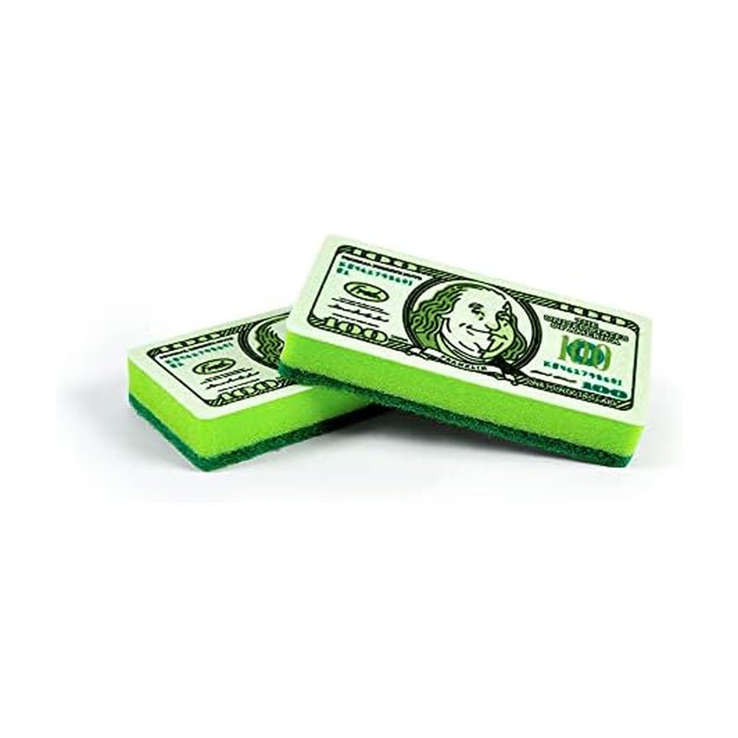 Genuine Fred, Dirty Money, Kitchen Sponges, Set of 2, Green (5286467)
