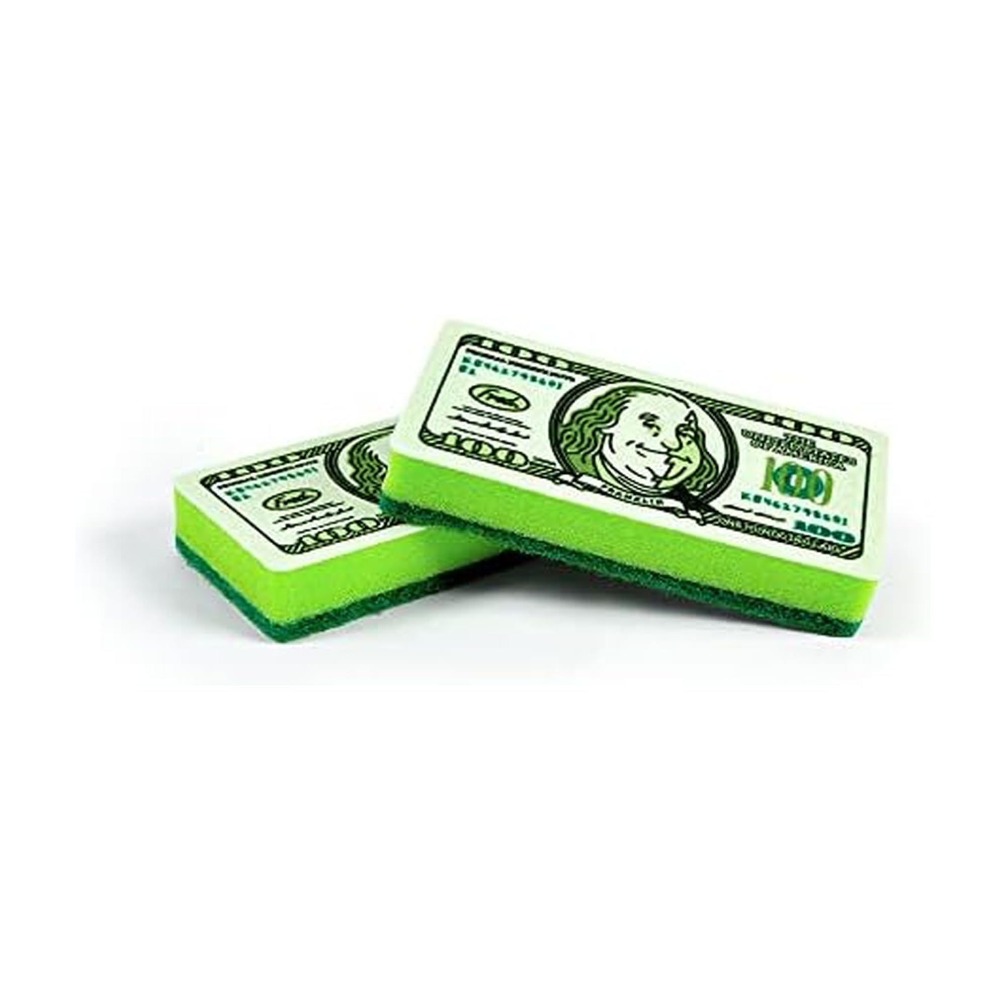 Genuine Fred, Dirty Money, Kitchen Sponges, Set of 2, Green (5286467)