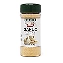 Badia Organic Garlic Powder, 3 oz - Premium Garlic Powder, Freshly Ground & Flavorful