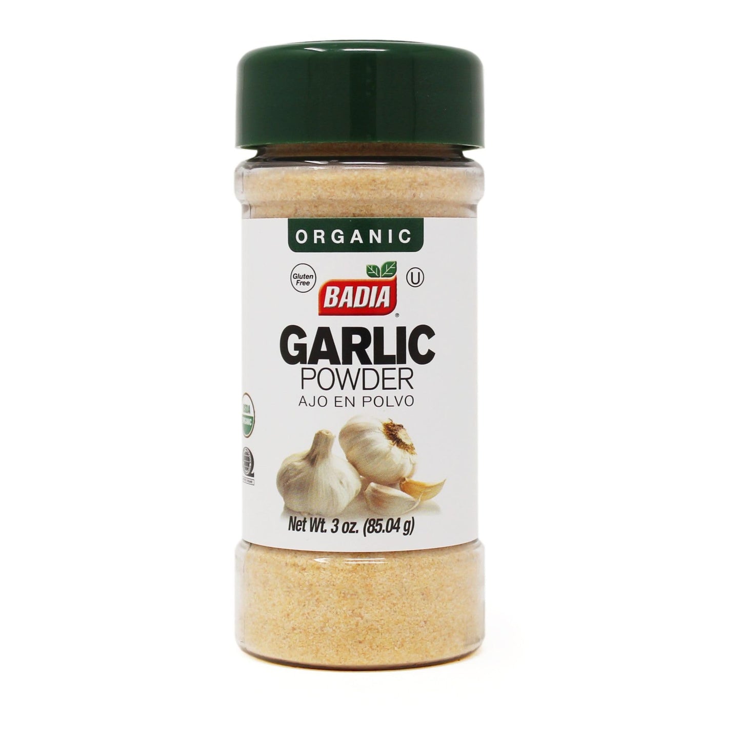 Badia Organic Garlic Powder, 3 oz - Premium Garlic Powder, Freshly Ground & Flavorful