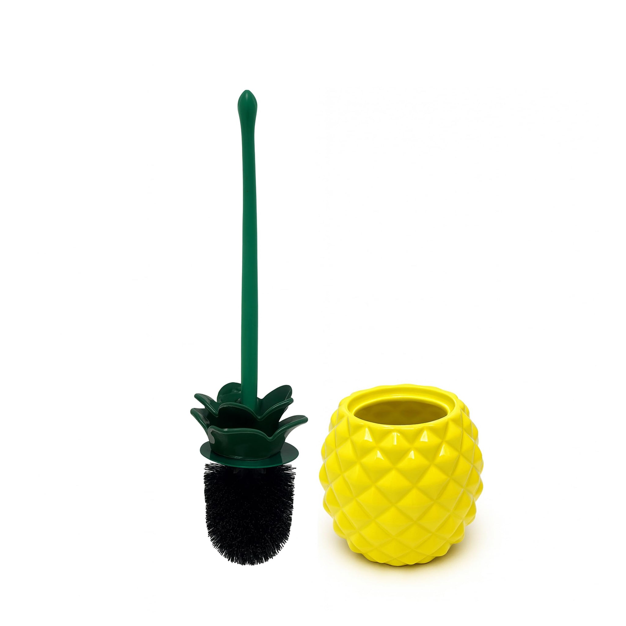 Deep & Sturdy Toilet Bowl Brush with Holder - Pineapple Bowl Brush - Durable Scrubbing - Toilet Cleaners - Household Essentials - Bathroom Cleaner