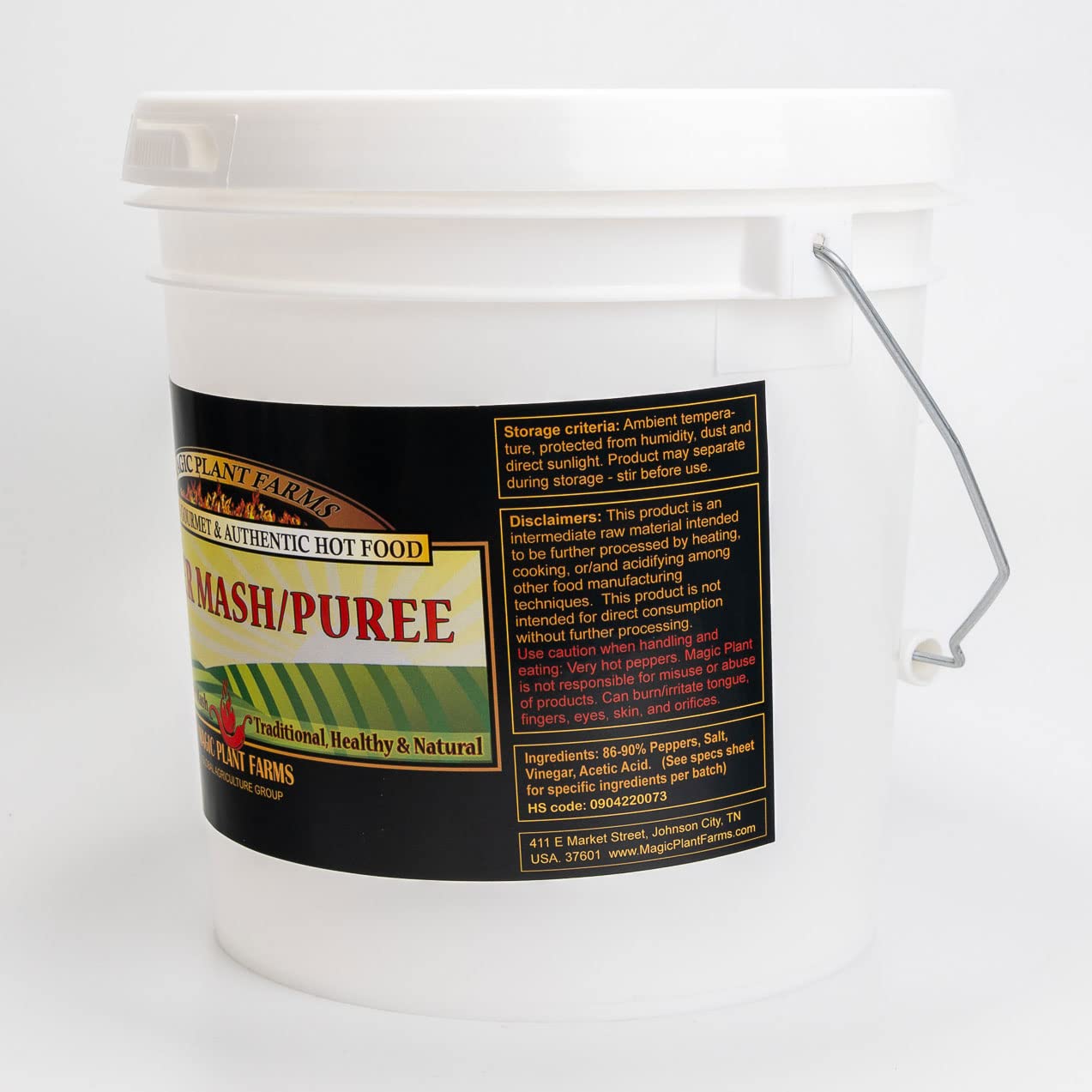 Magic Plant Red Carolina Reaper Pepper Puree, 40 Lb Bulk - 1.5M to 2M (SHUs) Hottest Smooth Fermented Reaper for Cooking, Maranades, Hot Sauce