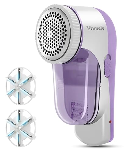 Fabric Shaver Rechargeable, Electric Lint Remover & Pill Remover for Clothes, USB-C Sweater Shaver with 6-Leaf Blade Depiller, Removes Fuzz Pills