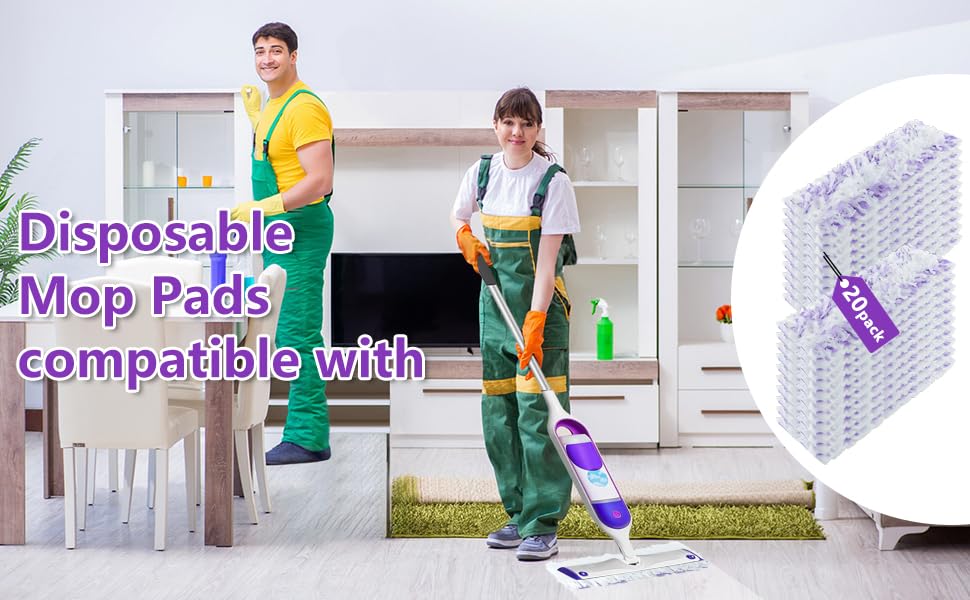 20P Swiffer mop Replacement Pads. Compatible with Swiffer Power Mop. Vacuum-Packed Disposable mop Pads. Suitable for Multiple Surfaces. Suitable