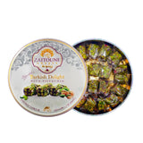 Zaitoune Pistachio Covered Turkish Delight - 0.55 lb | Lokum Stuffed with Nuts & Coated in Chopped Pistachios | Authentic Turkish Candy | Luxury Gift