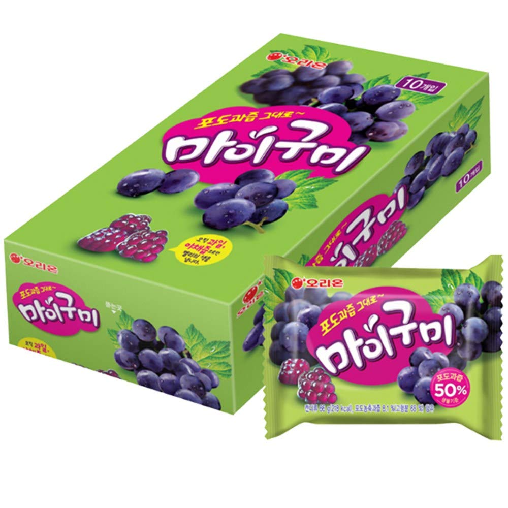 Orion Confectionery 2 set of 10 pcs,Orion My Gummy Jelly Grape