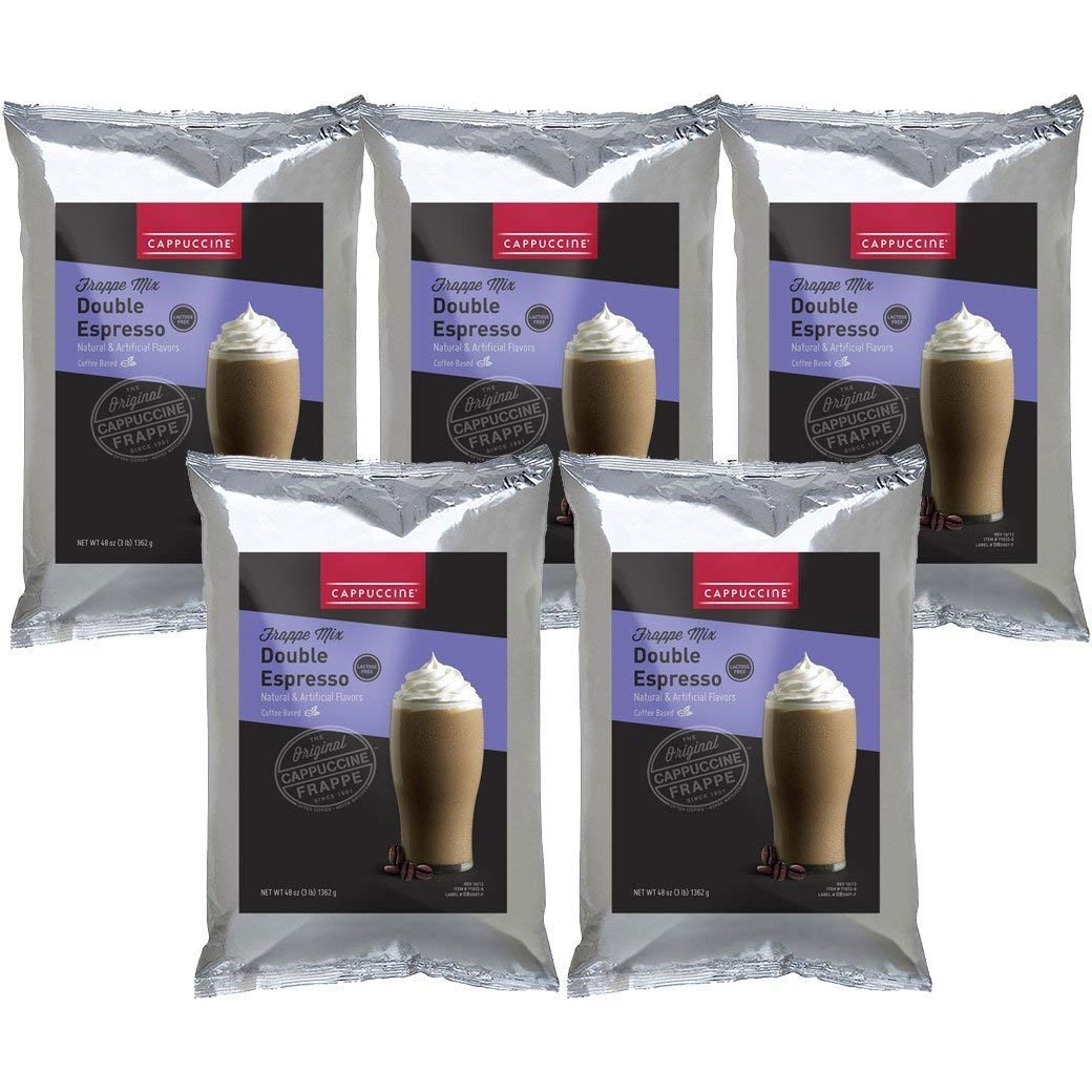Cappuccine Ice Coffee Frappe Mix - Case of 5 Bags (Double Espresso)