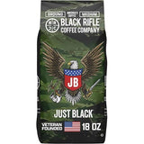 Black Rifle Coffee Company Just Black, 18oz Bag, Ground Coffee Medium Roast - Roasted Blend Made from Arabica Beans - Colombian & Brazilian Beans