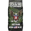 Black Rifle Coffee Company Just Black, 18oz Bag, Ground Coffee Medium Roast - Roasted Blend Made from Arabica Beans - Colombian & Brazilian Beans
