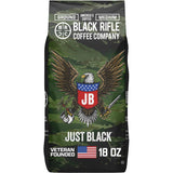 Black Rifle Coffee Company Just Black, 18oz Bag, Ground Coffee Medium Roast - Roasted Blend Made from Arabica Beans - Colombian & Brazilian Beans