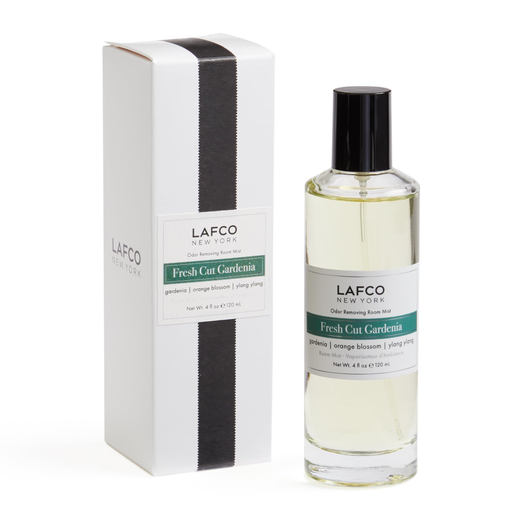 LAFCO New York Odor Removing Room Mist, Fresh Cut Gardenia - 4 oz - Eliminates Unpleasant Scents & Provides Luxurious Fragrance - Up to 750 Pump