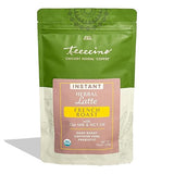 Teeccino Organic Instant French Roast Herbal Latte - 14 Servings - Creamy Oat & Coconut Latte Plus MCT Oil with a Bold, Coffee-Like Blend of Roasted