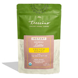Teeccino Organic Instant French Roast Herbal Latte - 14 Servings - Creamy Oat & Coconut Latte Plus MCT Oil with a Bold, Coffee-Like Blend of Roasted