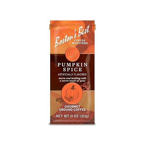 Boston’s Best Coffee - Fall-Inspired Pumpkin Spice Medium Roast Gourmet Delicious Flavored Coffee, Premium Ground - 11 oz. / 311 g Bag