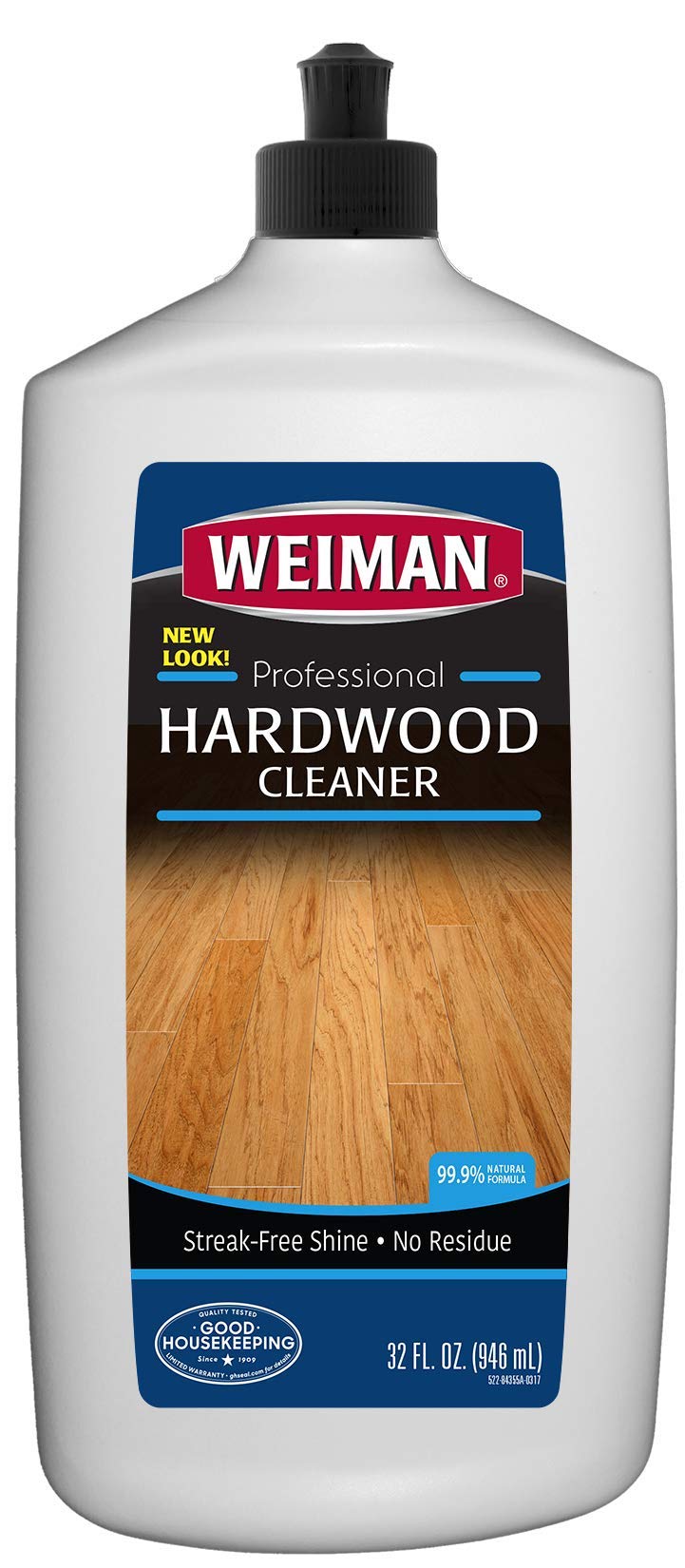 Weiman Hardwood Floor Cleaner - Surface Safe, No Harsh Scent, Safe for Use Around Kids and Pets, Residue Free - 27 oz. Trigger