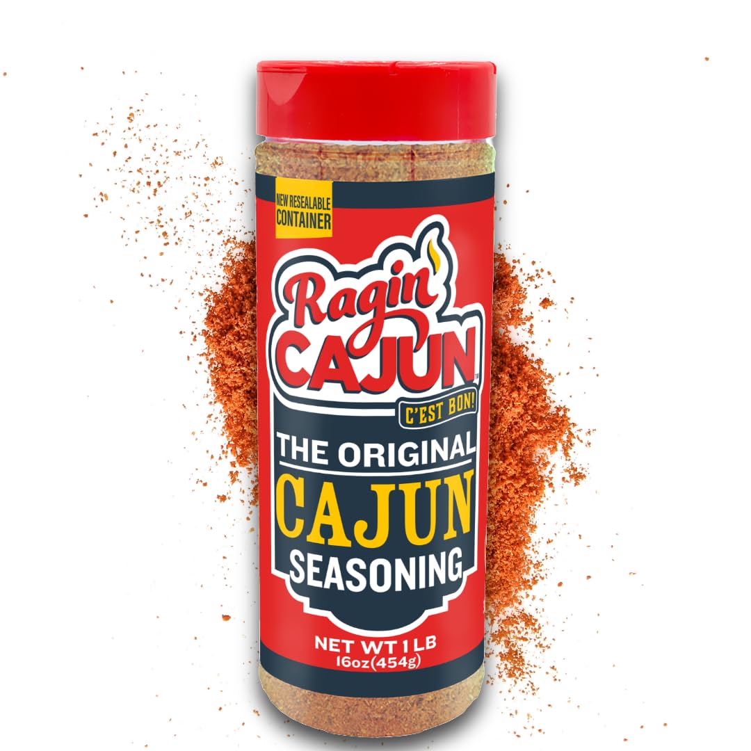 Original Cajun Seasoning - 16 oz Jar, Low Sodium, No MSG, All Natural - Authentic Louisiana Spice for Grilling and Cooking Fish, Chicken, Steak, Soup
