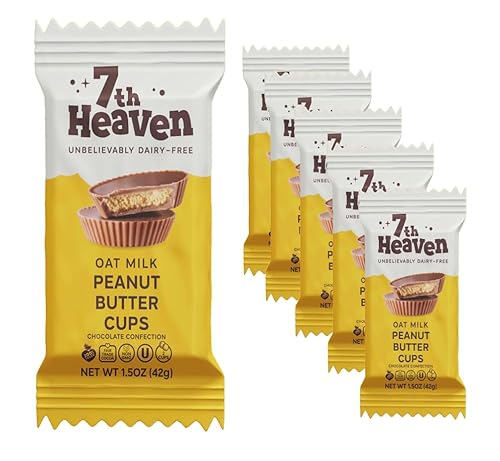 7th Heaven, Vegan Peanut Butter Cups (12 Total Peanut Butter Cups - 6 Packs) - Perfect for Easter Candy, Vegan, Dairy-Free, Fair Trade Cocoa