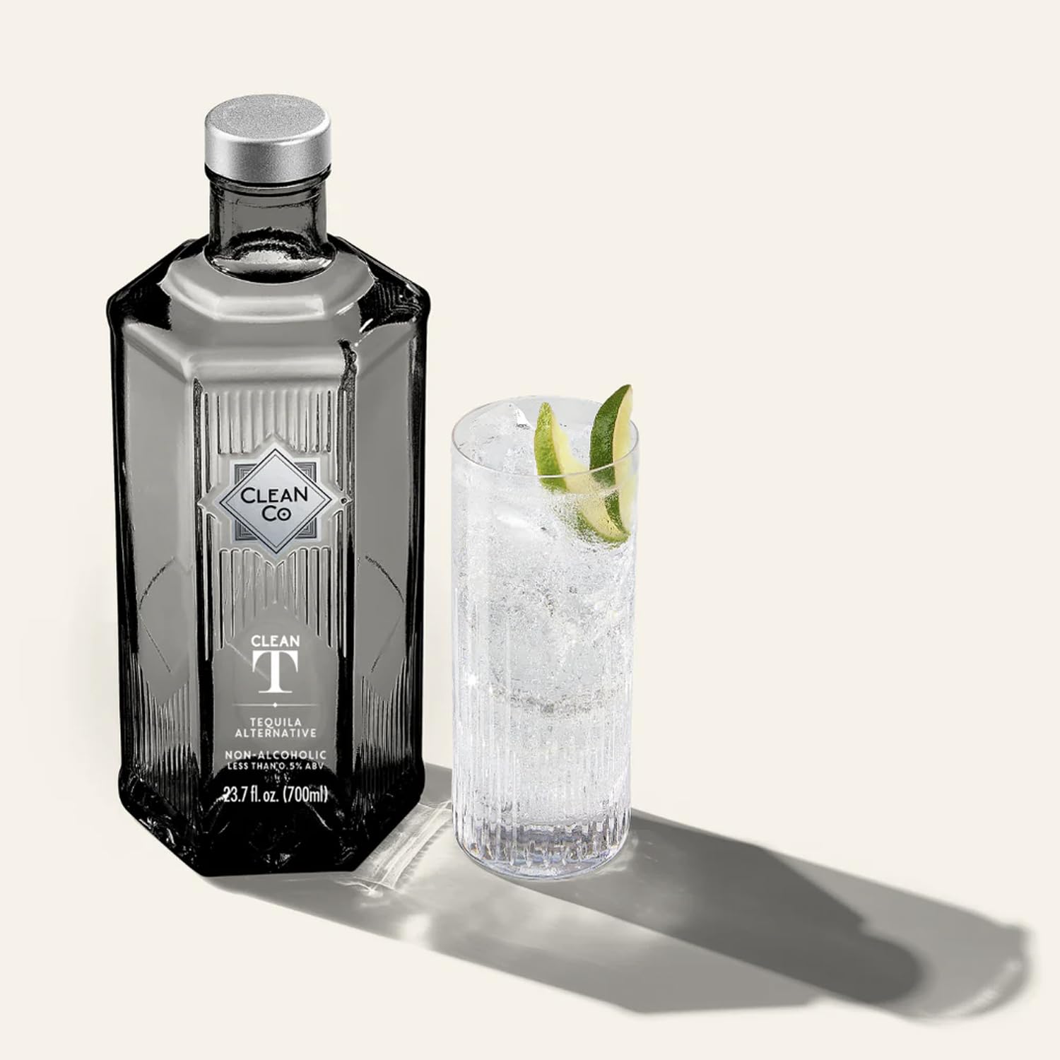 Clean Co Non-Alcoholic Gin & Tequila Alternative 700ml Bottles | Made in England | Premium Alcohol-Free Spirit | Sugar Free, Gluten Free Spirits
